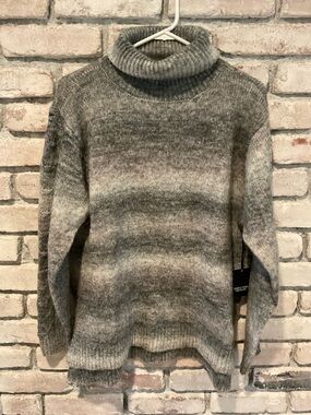 NWT Simply Vera Vera Wang Gray Cowl Turtleneck Sweater, Size XL